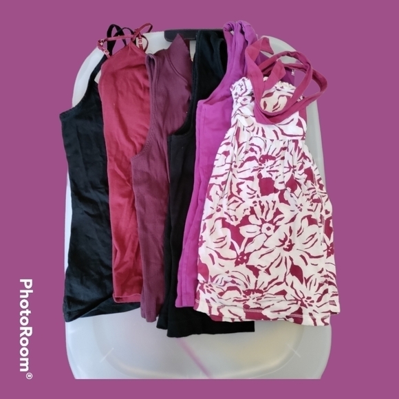 Tank top bundle size medium purples and blacks 7 items - Picture 2 of 2
